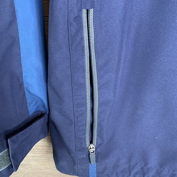 Tri-Mountain Coat Mens L Blue Full Zip Hook & Loop Cuff & Collar NBS Reno Embrod - Picture 6 of 14